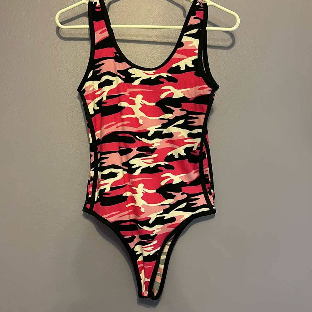 Pink Camo Bodysuit